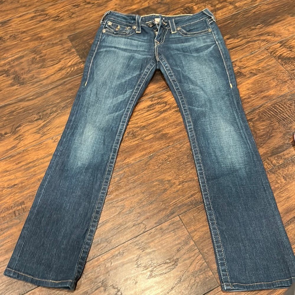 VTG True Religion Billy Jeans size 28 in EUC flip pockets made in USA inseam 31
